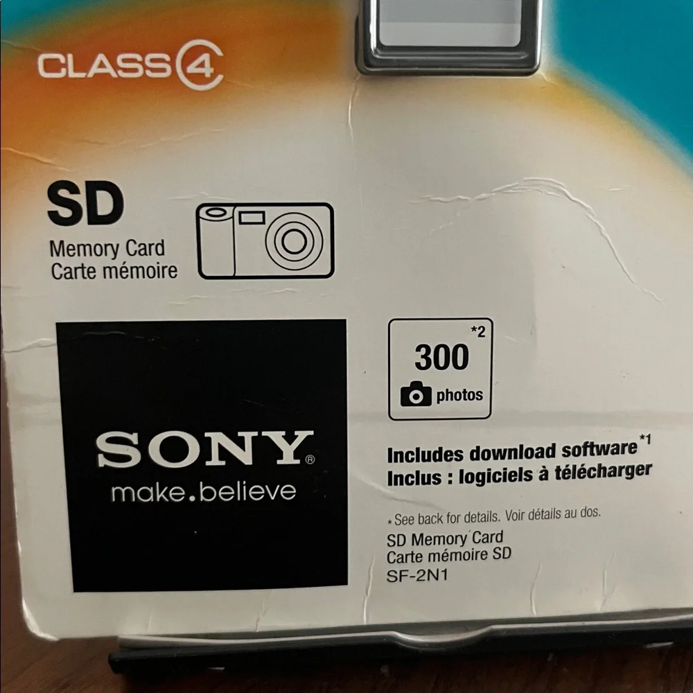Sony SD Memory Card 2GB Teal & White Packaging NWT!!! Sealed